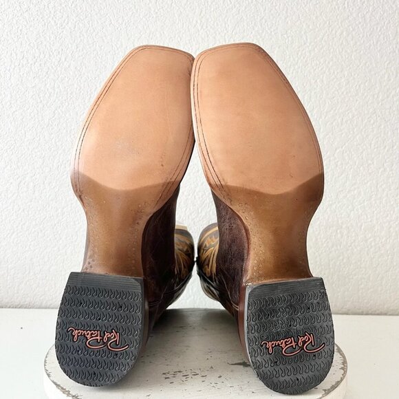 Rod Patrick Mens Cowboy Boots 12.5AAAA Perro Loco Brown Western Leather Soles - Picture 9 of 13